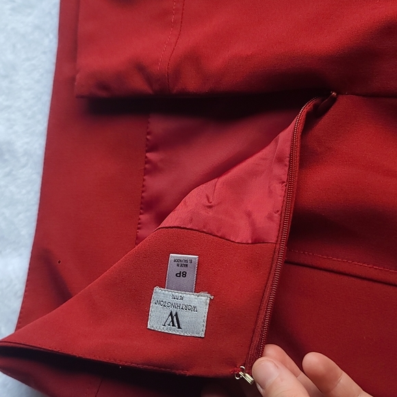 Worthington Professional Red Skirt | Size 8 Petite - Picture 4 of 8